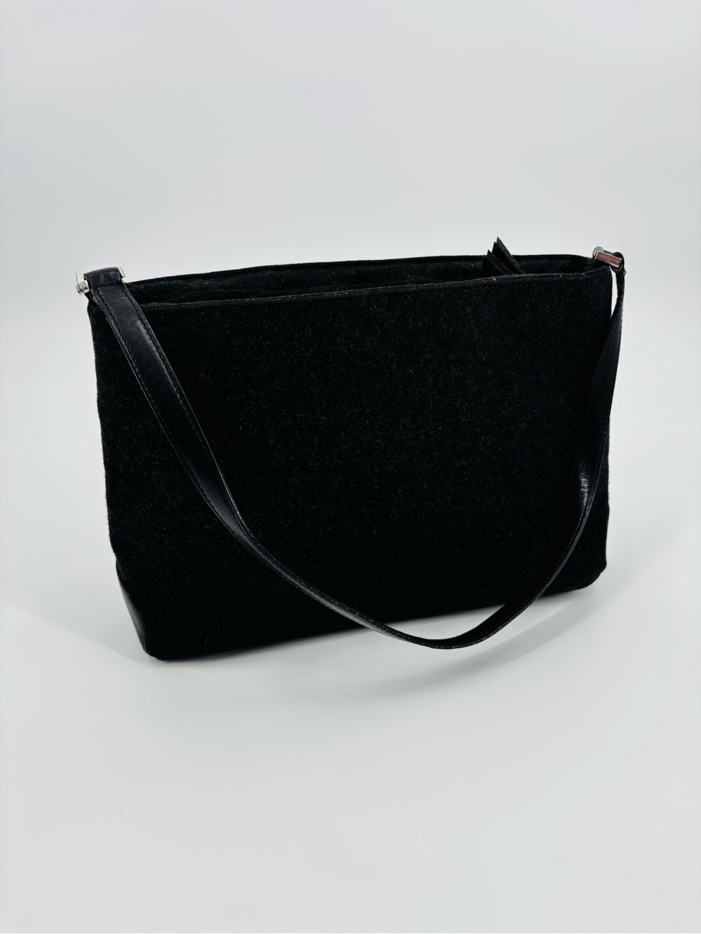 Vintage Kate Spade made in italy tweed black shoulder bag
